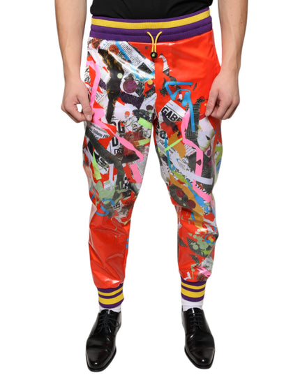 Dolce & Gabbana Multicolor Printed Jogger Sweatpants Pants