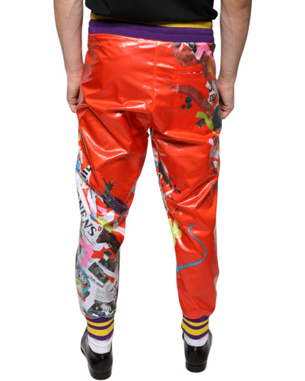 Dolce & Gabbana Multicolor Printed Jogger Sweatpants Pants