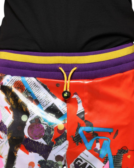 Dolce & Gabbana Multicolor Printed Jogger Sweatpants Pants
