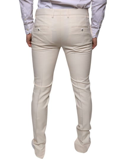 Dolce & Gabbana Off White Chino Wool Skinny Pants