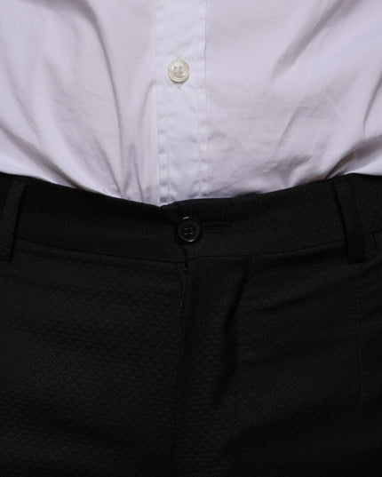 Dolce & Gabbana Black Wool Skinny Dress Formal Pants