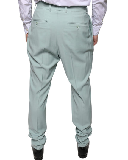 Dolce & Gabbana Mint Green Cotton Dress Pants