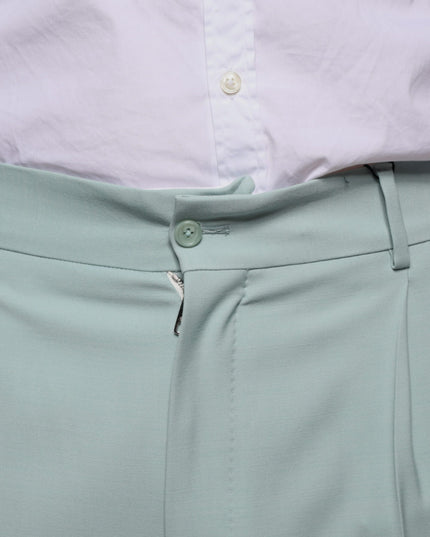 Dolce & Gabbana Mint Green Cotton Dress Pants