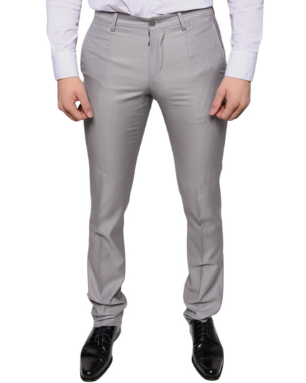 Dolce & Gabbana Light Gray Wool Dress Pants