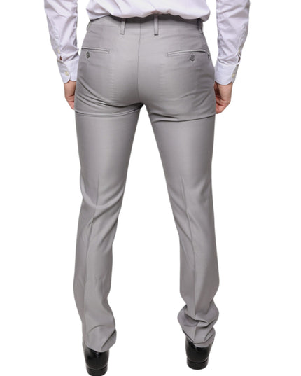 Dolce & Gabbana Light Gray Wool Dress Pants