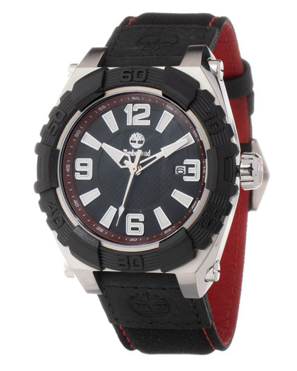 Timberland Black Leather Sport Watch