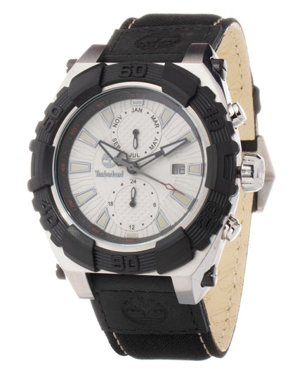 Timberland Black Leather Dress Watch