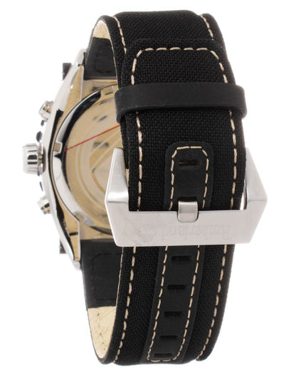 Timberland Black Leather Dress Watch