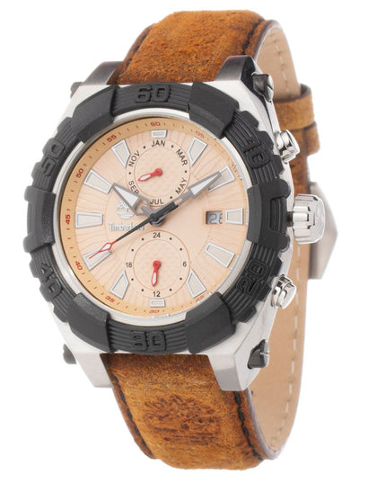 Timberland Brown Leather Dress Watch