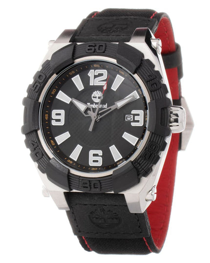 Timberland Black Leather Sport Watch