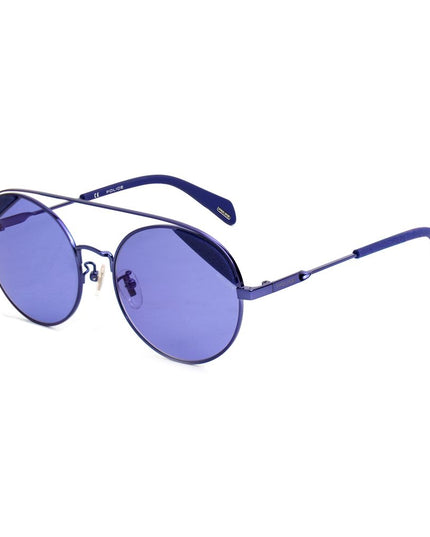 Police Blue Metal Sunglasses