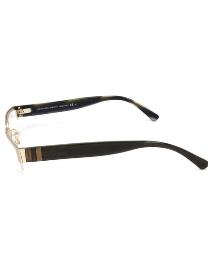 Alexander McQueen Gold Metal Glasses (Frames)