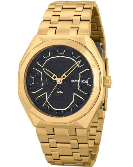 Police Gold Stainless Steel Dress Watch