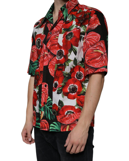 Dolce & Gabbana Multicolor Anemone Button Down Casual Shirt