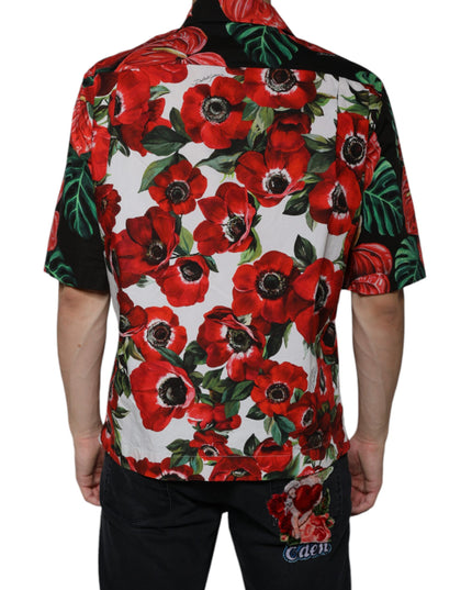 Dolce & Gabbana Multicolor Anemone Button Down Casual Shirt