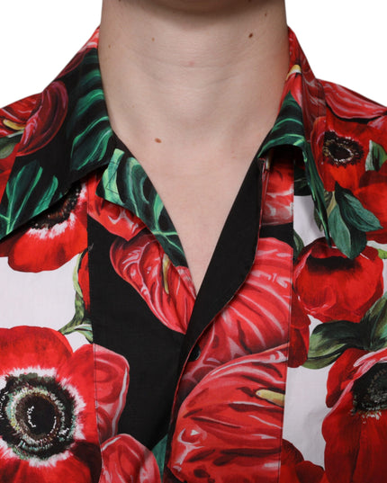 Dolce & Gabbana Multicolor Anemone Button Down Casual Shirt
