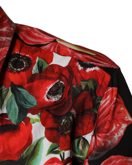Dolce & Gabbana Multicolor Anemone Button Down Casual Shirt