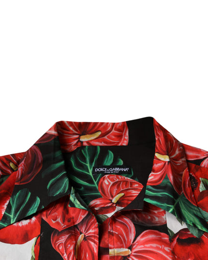 Dolce & Gabbana Multicolor Anemone Button Down Casual Shirt