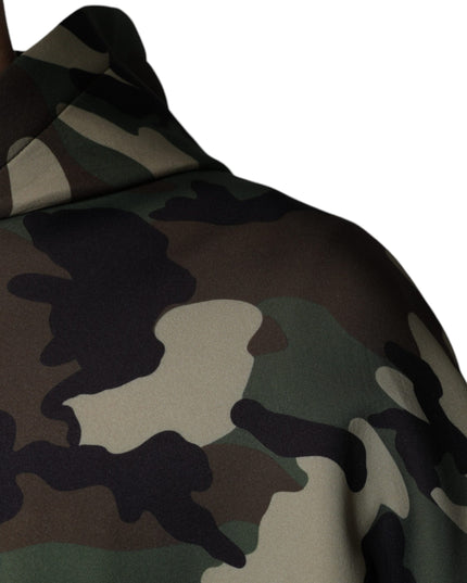 Dolce & Gabbana Multicolor Camouflage Hooded Sweatshirt Sweater