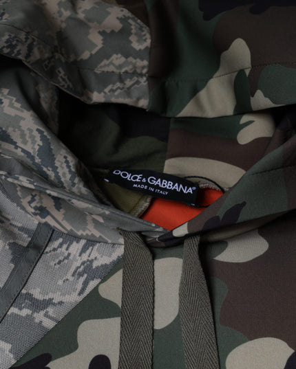 Dolce & Gabbana Multicolor Camouflage Hooded Sweatshirt Sweater