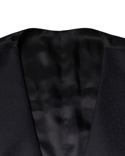 Dolce & Gabbana Black Wool Waistcoat Dress Formal Vest