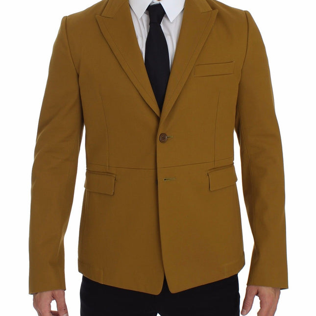 Dolce & Gabbana Yellow Cotton Stretch Blazer