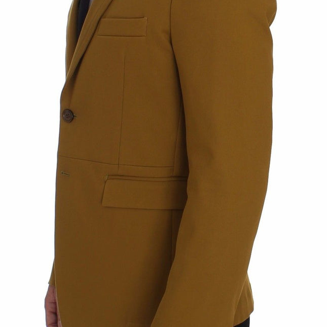 Dolce & Gabbana Yellow Cotton Stretch Blazer