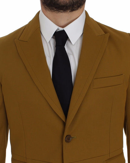 Dolce & Gabbana Yellow Cotton Stretch Blazer