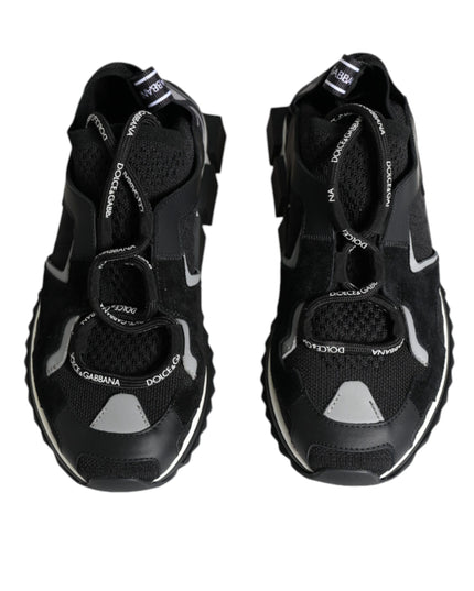 Dolce & Gabbana Black Mesh Sorrento Trekking Sneakers Shoes