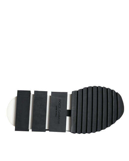 Dolce & Gabbana Black Mesh Sorrento Trekking Sneakers Shoes