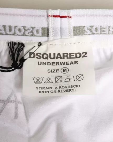 Dsquared² White Cotton Stretch Women Mid Waist Panty Underwear