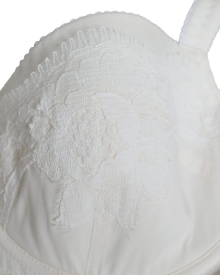 Dolce & Gabbana White Silk Stretch Panty Balconette Bra Underwear