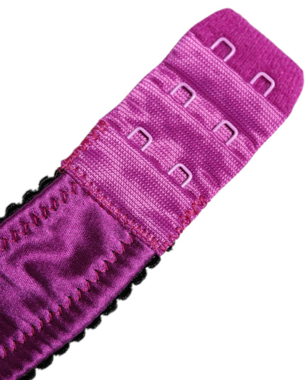 Dolce & Gabbana Purple Silk Underwired Balconette Bra Underwear