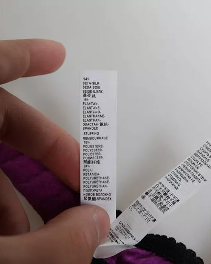 Dolce & Gabbana Purple Silk Underwired Balconette Bra Underwear