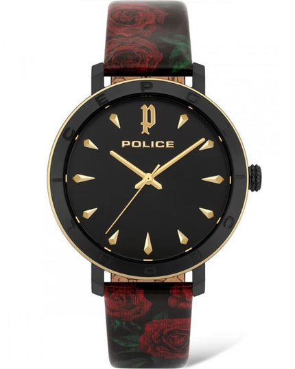 Police Red Stainless Steel Dress Watch