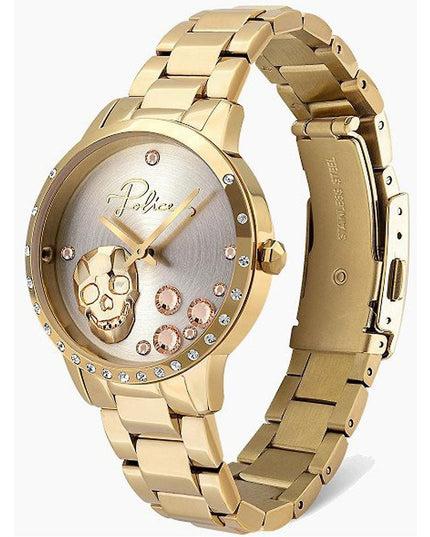 Police Gold Stainless Steel Dress Watch