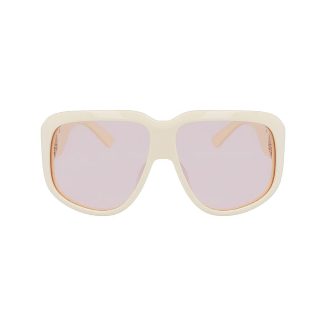 Longchamp White Acetate Sunglasses