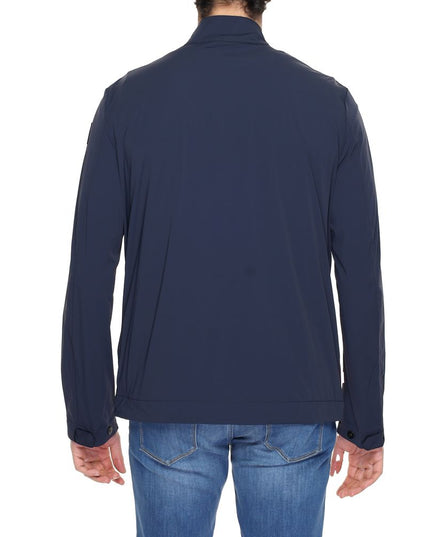 Suns Blue Nylon Full-Length Jacket