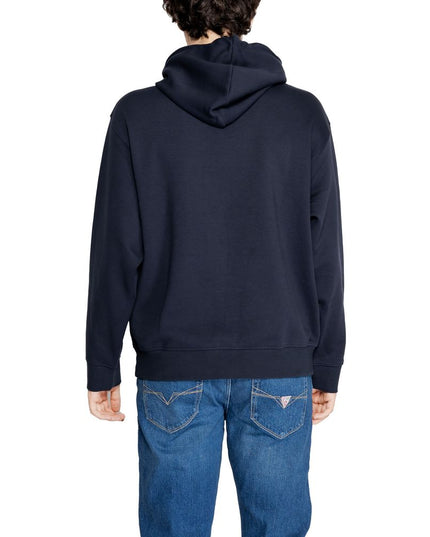 Armani Exchange Blue Cotton Hoodie