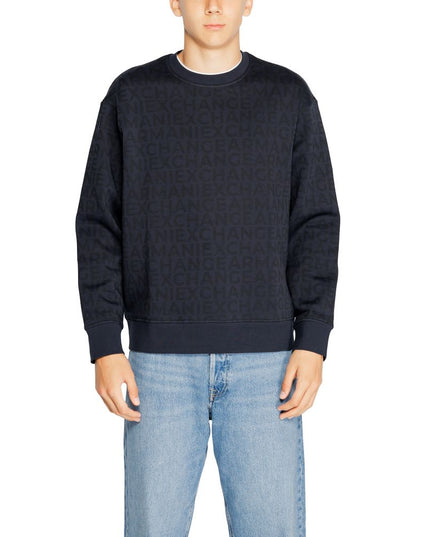 Armani Exchange Blue Cotton Sweatshirt