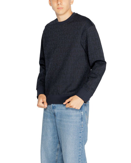 Armani Exchange Blue Cotton Sweatshirt