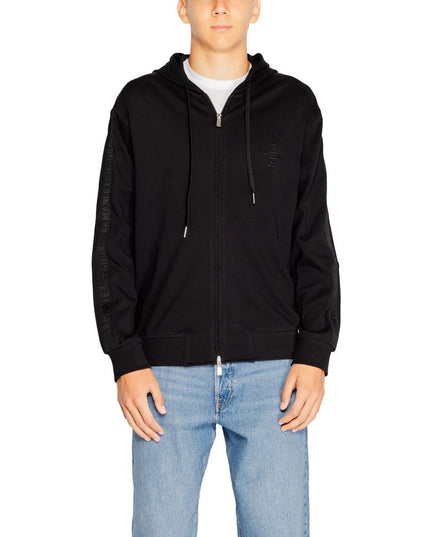 Armani Exchange Black Cotton Hoodie