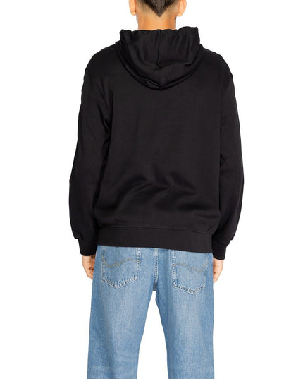 Armani Exchange Black Cotton Hoodie