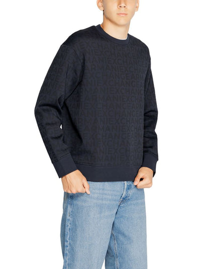 Armani Exchange Blue Cotton Sweatshirt