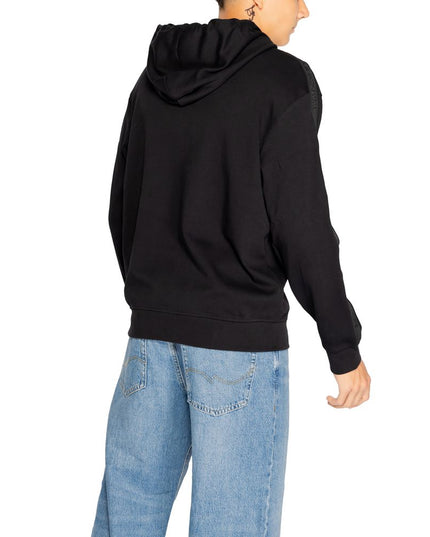 Armani Exchange Black Cotton Hoodie