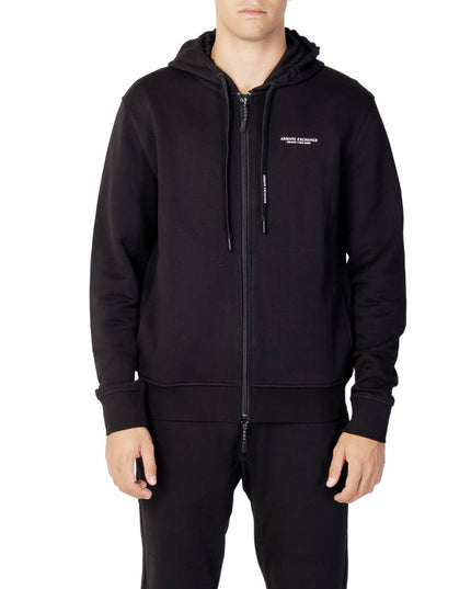 Armani Exchange Black Cotton Hoodie