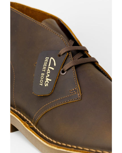 Clarks Brown Leather Lace-Up Boots