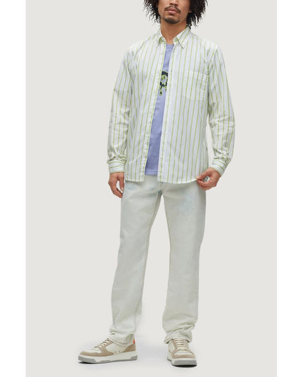 Hugo Boss Green Cotton Dress Shirt