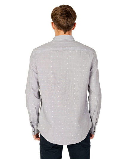 Armani Exchange Black Cotton Pattern Shirt