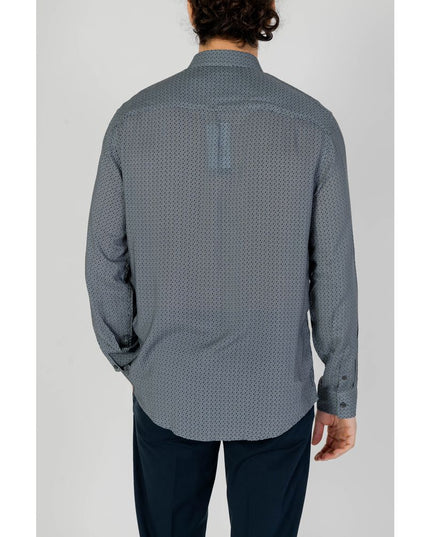 Armani Exchange Gray Viscose Pattern Shirt